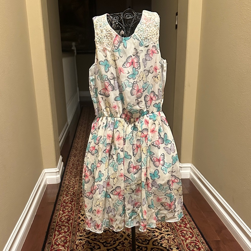 Butterfly Print Kids Dress